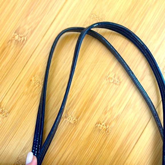 Coach Navy Blue Laura Signature Nylon/Patent Leather Tote - Picture 3 of 10